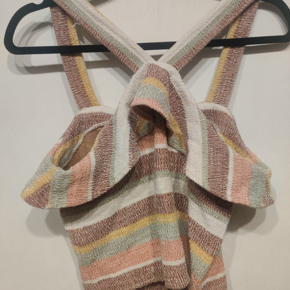 Madewell Texture & Thread Cropped Ruffle Tank - Picture 5 of 7